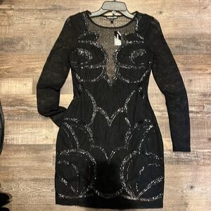 Express Little Black dress with see through detail